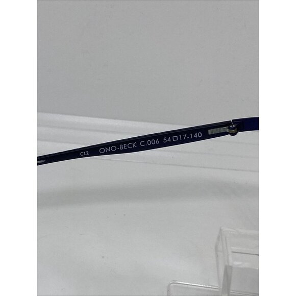 O\'Neill Ono-Beck C.006 Eyeglasses Frame Blue Metal/Dark Blue 54-17-140 NWT +Case